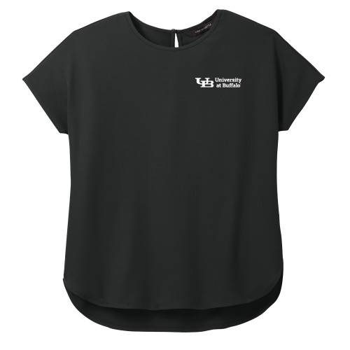  Mercer + Mettle Womens Black Stretch Crepe Crew - Secondary Lock Up