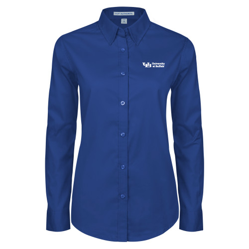  Womens Royal Twill Button Down Long Sleeve  - Secondary Lock Up