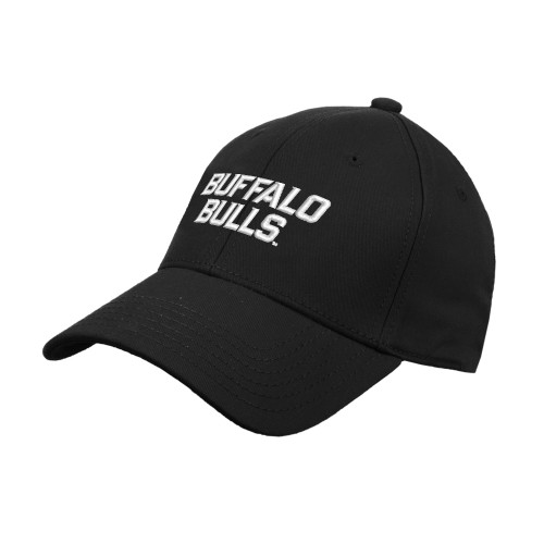  Black Structured Adjustable Pro Style Hat - Buffalo Bulls Wordmark