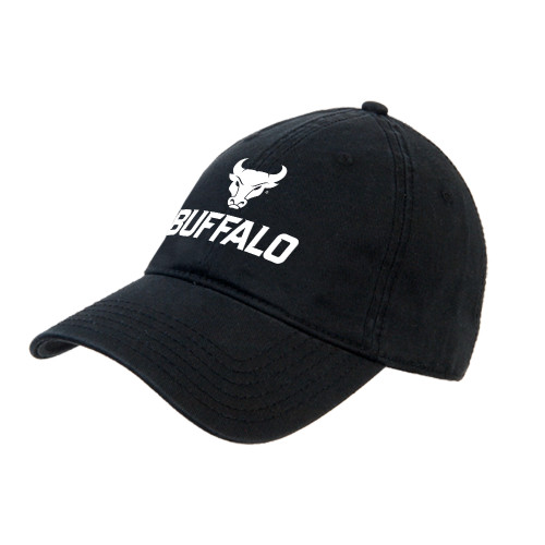  Black Unstructured Adjustable Low Profile Hat - Primary Athletic Mark Stacked