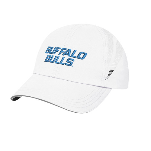  Womens White Performance Cap - Buffalo Bulls Wordmark
