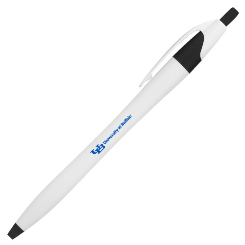  Dart White/Black Pen w/Blue Ink - Horizontal Lock Up