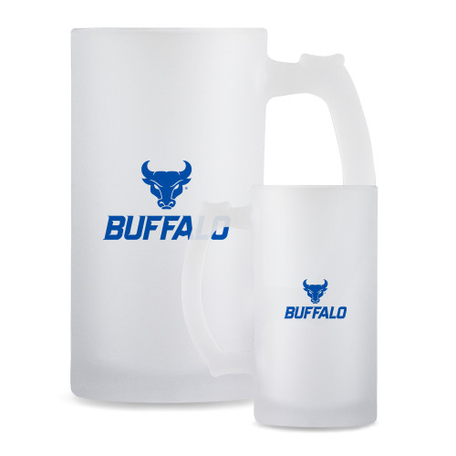  Full Color Decorative Frosted Glass Mug 16oz - Primary Athletic Mark Stacked