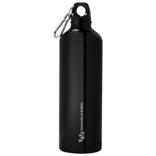  Venture Aluminum Black Bike Bottle 26oz - Horizontal Lock Up Engraved