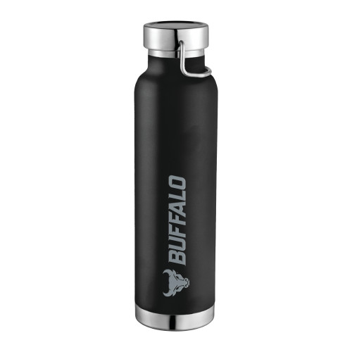  Thor Copper Vacuum Insulated Black Bottle 22oz - Primary Athletic Mark Horizontal Engraved