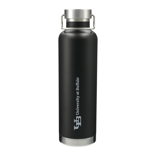  Thor Copper Vacuum Insulated Black Bottle 32oz - Horizontal Lock Up Engraved