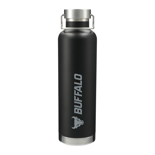  Thor Copper Vacuum Insulated Black Bottle 32oz - Primary Athletic Mark Horizontal Engraved