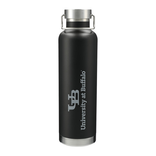  Thor Copper Vacuum Insulated Black Bottle 32oz - Primary Lock Up Engraved
