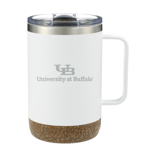  Valhalla Vacuum Insulated Camp White Mug 14oz - Primary Lock Up Engraved