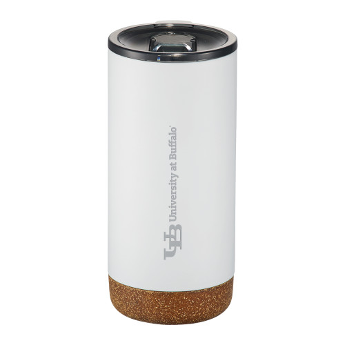  Valhalla Vacuum Insulated White Tumbler 16oz - Horizontal Lock Up Engraved