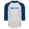 Thumbnail image for  White/Royal Raglan Baseball T Shirt