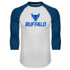 Thumbnail image for  White/Royal Raglan Baseball T Shirt