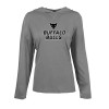 Thumbnail image for  Womens Grey Heather Long Sleeve Hooded Tee
