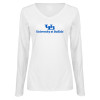 Thumbnail image for  Womens White Long Sleeve V Neck Tee