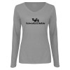 Thumbnail image for  Womens Grey Long Sleeve V Neck Tee 