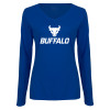 Thumbnail image for  Womens Royal Long Sleeve V Neck Tee 