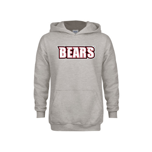  Youth Grey Fleece Hood - BSU Bears Wordmark