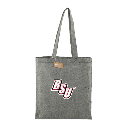  Recycled Cotton Twill Black Tote - BSU Diagonal Wordmark