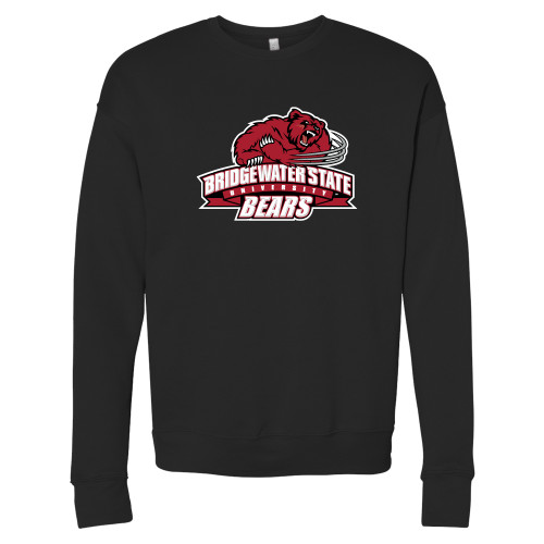  Bella + Canvas Black Fleece Crew - Bridgewater State Bears Athletic Mark