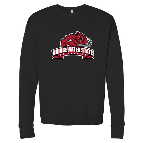  Bella + Canvas Black Fleece Crew - Bridgewater State Athletic Mark