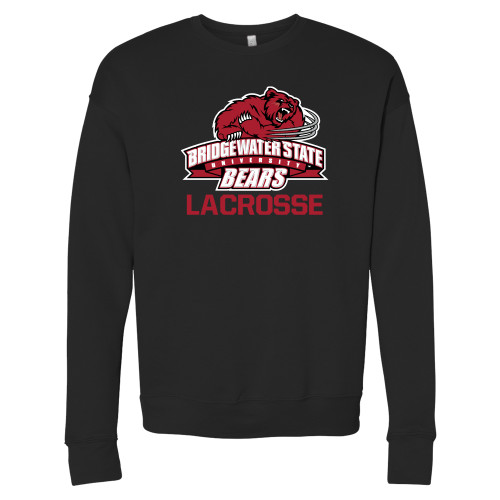  Bella + Canvas Black Fleece Crew - Lacrosse - Bridgewater State