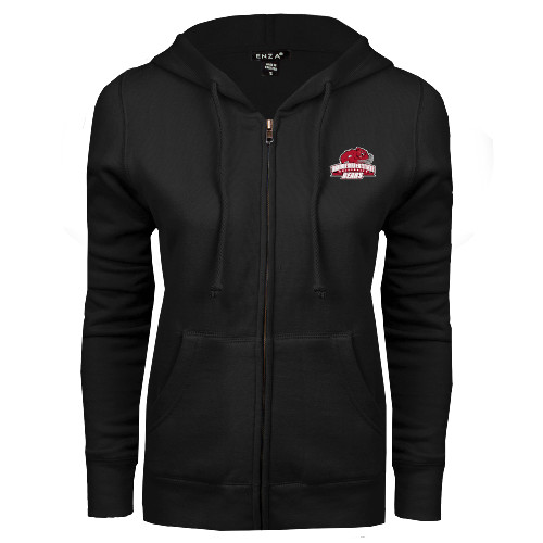 Bridgewater ENZA Womens Black Fleece Full Zip Hood