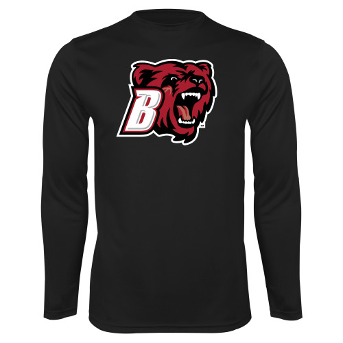  Black Performance Long Sleeve Shirt - Bridgewater State B Bear Head