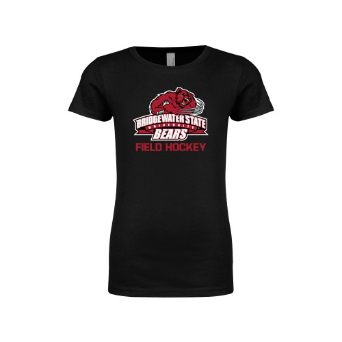  Next Level Girls Black Fashion Fit T Shirt - Field Hockey - Bridgewater State