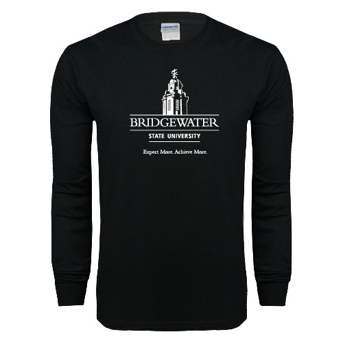  Black Long Sleeve T Shirt - University Mark w Tag Line