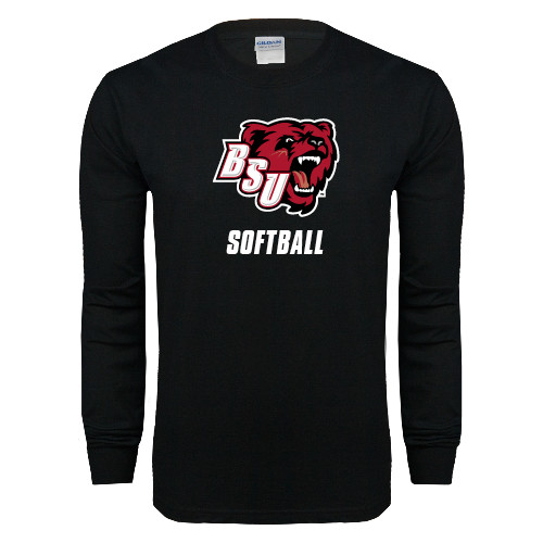  Black Long Sleeve T Shirt - Softball