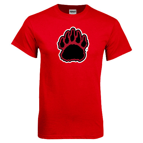  Red T Shirt - Red and Black Bear Paw