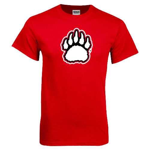  Red T Shirt - White and Black Bear Paw