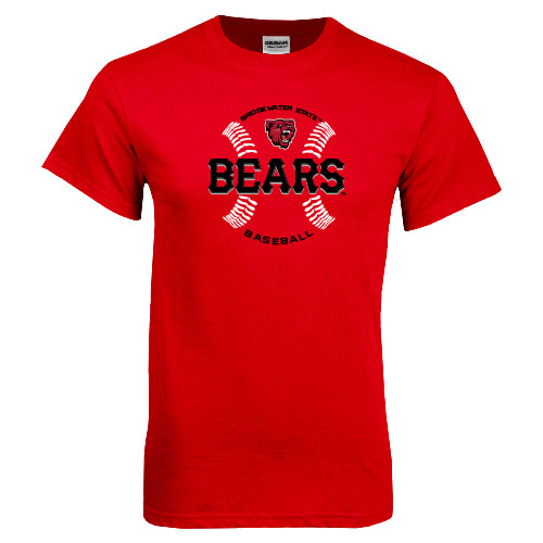  Red T Shirt - Baseball Seams Design