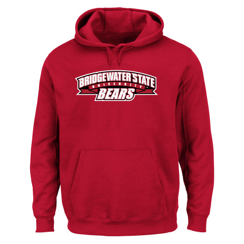  Extended Red Hoodie - Bridgewater State Bears Wordmark