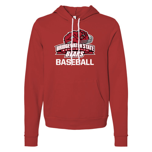 Bella + Canvas Red Fleece Hood - Baseball - Bridgewater State