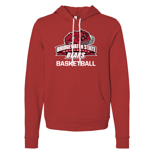  Bella + Canvas Red Fleece Hood - Basketball - Bridgewater State