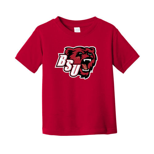  Toddler Red T Shirt - BSU Bear Head