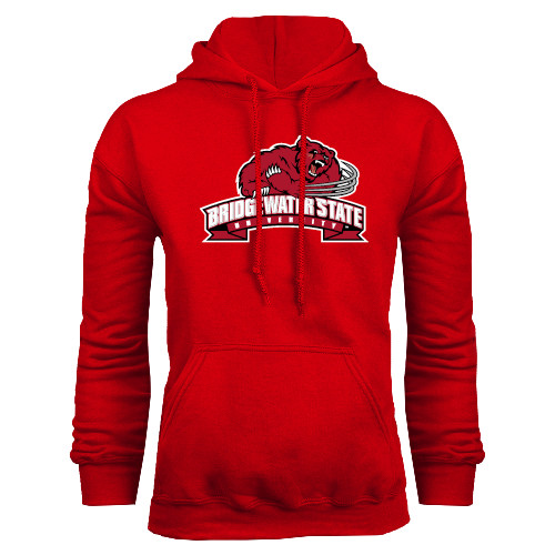  Red Fleece Hoodie - Bridgewater State University w/ Bear