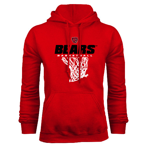  Red Fleece Hoodie - Basketball Net Design