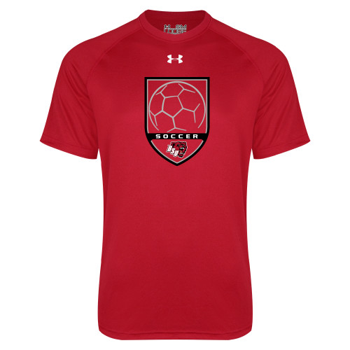  Under Armour Red Tech Tee - Soccer Shield Design