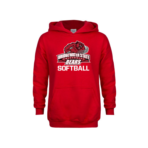  Youth Red Fleece Hoodie - Softball - Bridgewater State