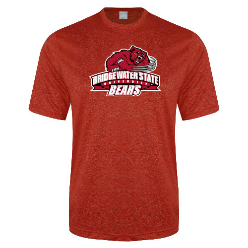  Red Heather Performance Contender Tee - Primary Mark