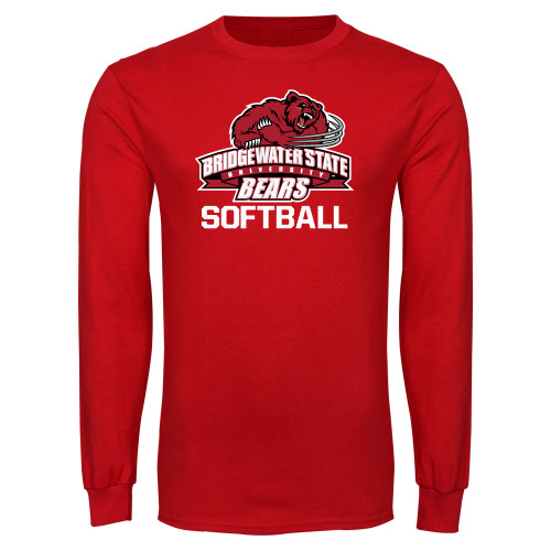  Red Long Sleeve T Shirt - Softball - Bridgewater State