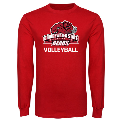  Red Long Sleeve T Shirt - Volleyball - Bridgewater State