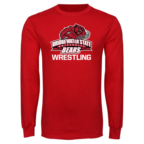  Red Long Sleeve T Shirt - Wrestling - Bridgewater State