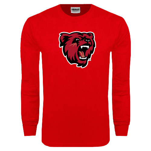  Red Long Sleeve T Shirt - Bear Head