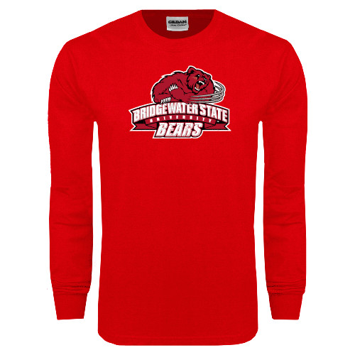  Red Long Sleeve T Shirt - Primary Mark Distressed