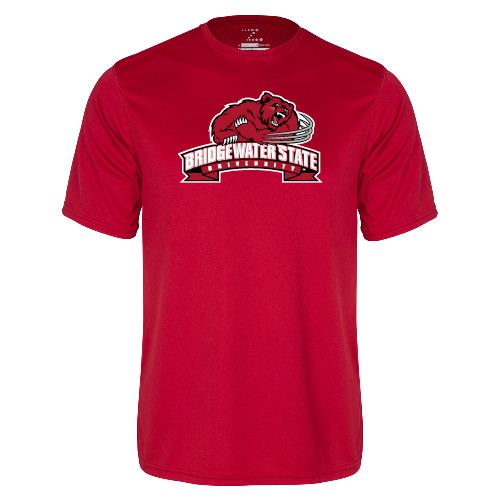  Red Performance Tee - Bridgewater State University w/ Bear