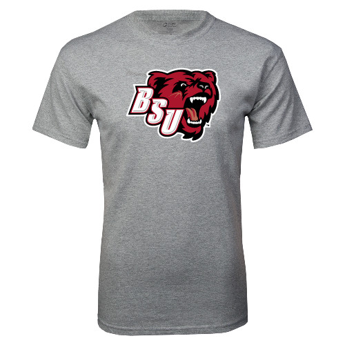  Grey T Shirt - BSU w/ Bear Head