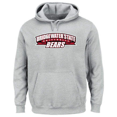  Extended Heather Grey Hoodie - Bridgewater State Bears Wordmark